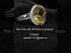 3.7g 925 zilveren edelstenen ringen met citroensteen PVD-geplatte