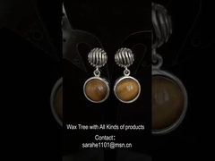 Ronde vorm Tiger Eye Stone Stud oorbellen Rhodium Plated 925 Zilver als cadeau