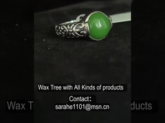 Gesneden 925 zilveren edelstenen ringen 10x10mm Ronde ring in donkere groene jade