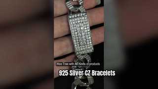 19cm 925 zilveren CZ armband 100g gepersonaliseerde sterling zilveren vriendschapsarmbanden