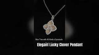 Elegante 925 sterling zilveren klavertje vier hanger