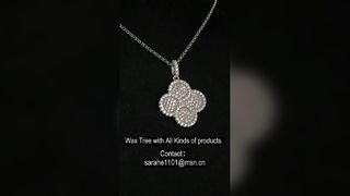 Elegante 925 sterling zilveren ketting met geluksbloemhanger