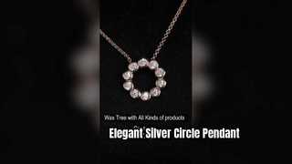 Elegante 925 sterling zilveren solitaire cirkelhanger RG