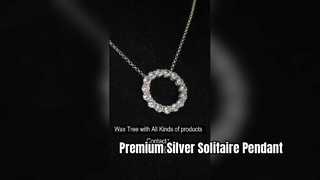 Elegante 925 sterling zilveren solitaire open 0 cirkelhanger met rhodiumlaag
