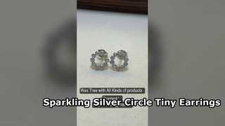 Elegante 925 sterling zilveren CZ klaver oorbellen