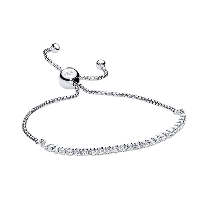 De regelbare Armband van het de Armbandentennis van de Juwelens925 Glijdende Ketting voor Vrouwen