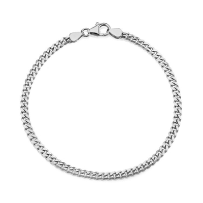 Cuban Link 925 Sterling Silver Jewelry Cubic Zirconia-Kettings Minimalistische Armband