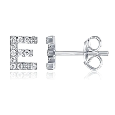 Vierkant Zirconiumdioxyde 925 Sterling Silver Earrings, 0.8g Sterling Silver Studs