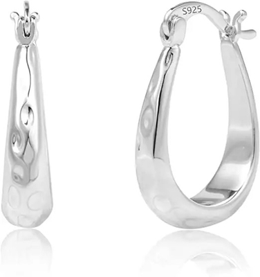 2.3g 925 de Zilveren Oorringen van CZ, Sterling Silver Open Heart Earrings