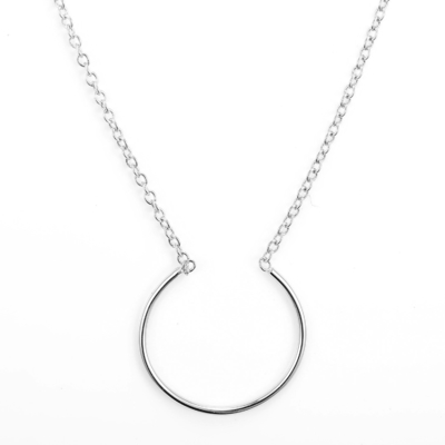 Vrouwen Simpel Zircon CZ Hanger 925 Zilveren Halsketting 45cm Ketting Lengte betaalbare cadeaubon