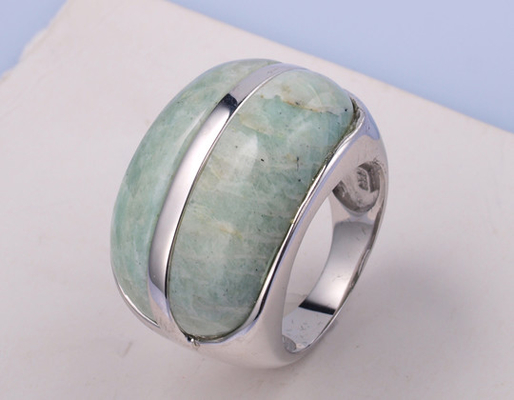 Rhodium 925 zilveren edelstenen ringen voor informele feesten en verjaardagskleding