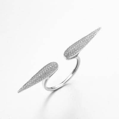 „Vliegende Vleugels“ 925 de Ringen Betaalbare Trouwringen van Sterling Silver CZ