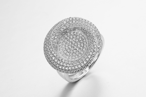 6.8g Sterling zilver open cirkel ring disc Tffany vergrendelde cirkels ring