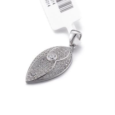 Titanium 925 de Zilveren Tegenhanger Chanel Marquise Diamond Solitaire Pendant van CZ