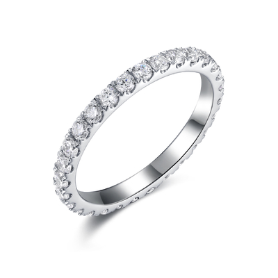 1.50g 925 Zilveren Diamond Rings Noble Round Diamond-Verlovingsringen
