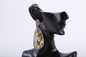 Kleurrijke de Oorringen Met de hand gemaakte Juwelen 925 van de Manierhoepel Sterling Silver Gemstone Earrings
