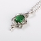 De Juwelen Groene Zonnebloem 925 van CZ van de halsbandhalfedelsteen de Zilveren Halsband van de Luxetegenhanger