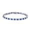 De luxe leidde tot Nano Blauwe Sapphire Bracelet Women Romantic Wedding 925 Zilveren Fijne Juwelen