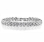 Roman Chain Heart Designs 925 Sterling Silver Tennis Bracelet Zirconia-Diamant