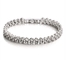 Roman Chain Heart Designs 925 Sterling Silver Tennis Bracelet Zirconia-Diamant