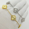 18k goud Geplateerde Klaver 925 Zilveren Reeksen van de Armbandjuwelen van CZ