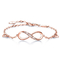 925 Sterling Silver Infinity Symbol Bracelet-Geplateerd Vrouwen Regelbare Rhodium