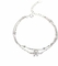 Glanzende Sneeuwvlok 925 Sterling Silver Link Bracelet For-Vrouwen Dubbele Ketting