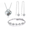 Douane 925 Sterling Silver Jewelry Set For-van de de Luxetegenhanger van het Vrouwenhuwelijk de Halsbandoorringen