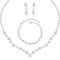 Reeks van de Juwelen Vastgestelde Crystal Necklace Earring And Bracelet van huwelijksvrouwen de Zilveren 925