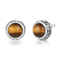 Manier 925 de Zilveren Oorringen Moderne Ronde Uitstekende Amber Earrings van CZ