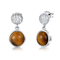 Manier 925 de Zilveren Oorringen Moderne Ronde Uitstekende Amber Earrings van CZ