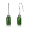 Toevallige 3.10g 925 Sterling Silver Earrings Natural Stone Emerald Jade