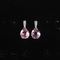 De natuurlijke 925 Sterling Silver Earring Square Pink-Kleine Oorringen 2.30g van de Halfedelsteennagel