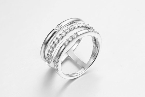 Custom 925 Sterling Silver Classic Big Ring Chunky Juwelen Stones gestapeld Cubic Zirconia Vrouwen Ring en Mannen Ring 925