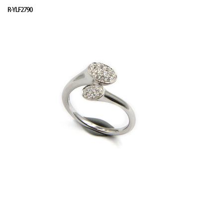 Elegant, helder, kubisch Zirconia Sterling zilveren ringen fijne sieradenband voor vrouwen