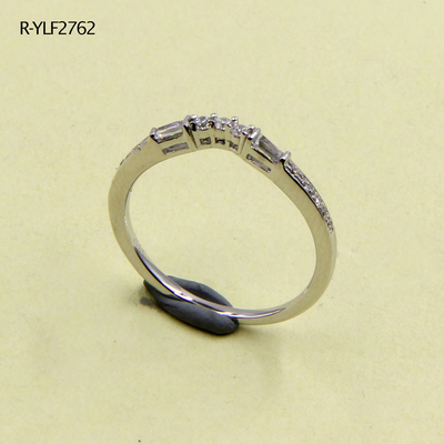 Elegant, helder, kubisch Zirconia Sterling zilveren ringen fijne sieradenband voor vrouwen