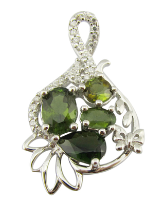 Eenvoudige / Elegante 925 zilveren edelsteen hanger met en kussen witte jade stenen