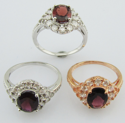 Kleurrijke Tourmaline 925 zilveren edelstenen ringen voor casual/party outfits