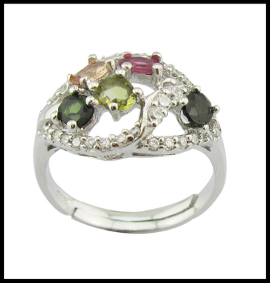 925 Zilveren ringen met edelstenen Zilveren gewicht 3-5 g Casual/party gelegenheid