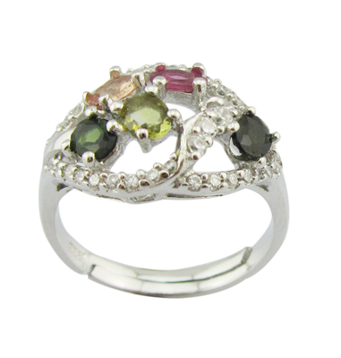 925 Zilveren ringen met edelstenen Zilveren gewicht 3-5 g Casual/party gelegenheid