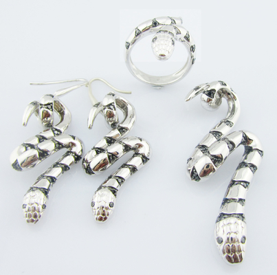 Klassieke Sterling zilveren sieraden set met 18 inch bezel set link armband