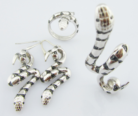 Klassieke Sterling zilveren sieraden set met 18 inch bezel set link armband