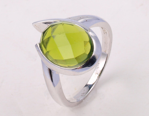 Rhodium 925 zilveren edelstenen ringen voor informele feesten en verjaardagskleding