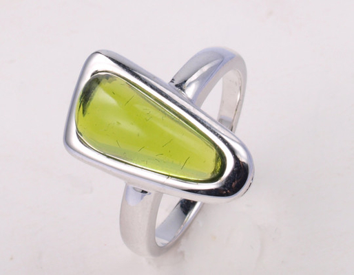 Rhodium 925 zilveren edelstenen ringen voor informele feesten en verjaardagskleding