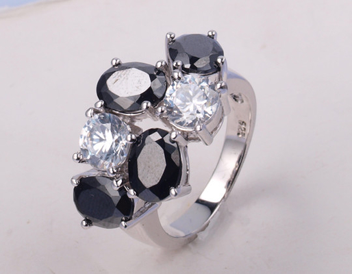925 Zilveren Zwarte Agate Stenen Ringen Voor Vrouwen Unisex Casual Party Verjaardag - Verschillende vormen beschikbaar