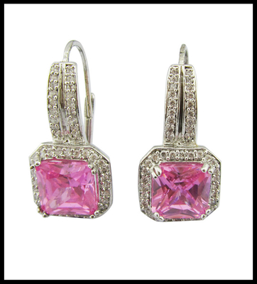Stijlvolle Sterling zilversteen oorbellen Sterling zilver edelsteen drop oorbellen lichtgewicht casual