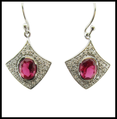 Stijlvolle Sterling zilversteen oorbellen Sterling zilver edelsteen drop oorbellen lichtgewicht casual