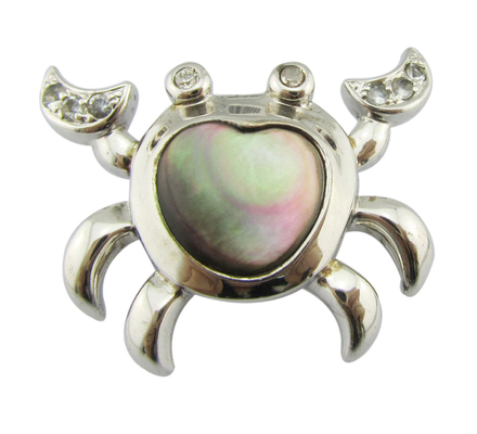 Kleurrijke schelp zilveren edelsteen hanger Zircon kristal ketting voor alledaagse feesten