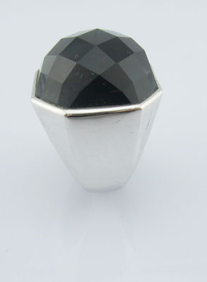 925 Zilveren witte zwarte agate ringen voor vrouwen Sterling zilveren duimringe Unieke Sterling zilveren ringen