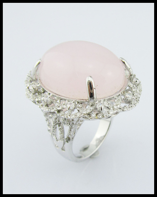 Handwerk 925 Zilveren Rozenkwarts Ringen Met 5~8g Zilveren Gewicht Dubbele Doeleinden Ring Sterling Zilveren Bloemen Ring Uniek